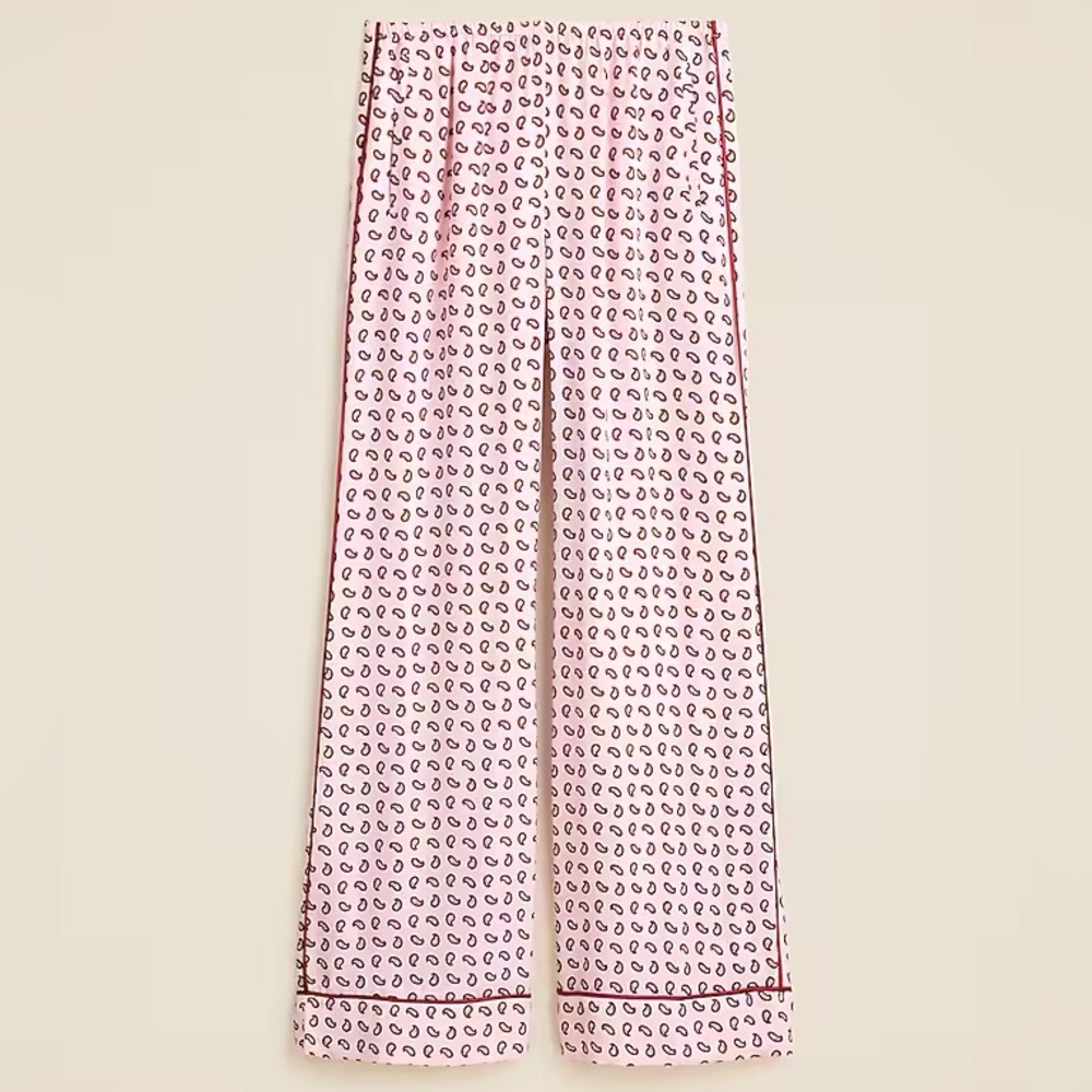 J. Crew - 2025 Cosmo cuffed pant in paisley print - Pink XS - CQ269 - NWT in Bag